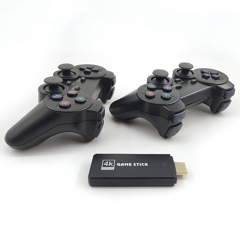 2.4G Wireless Game Console 4K Ultra HD 4G Game Stick Portable 2 Controllers TV Gamer with 3000 Games 2.4G Wireless Game Console 4K Ultra HD 4G Game Stick Portable 2 Controllers TV Gamer with 3000 Games